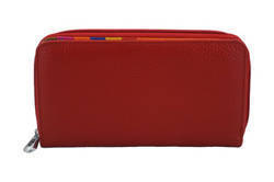 Portfel damski RFID skórzany Barberini's D-8601-13 czerwony